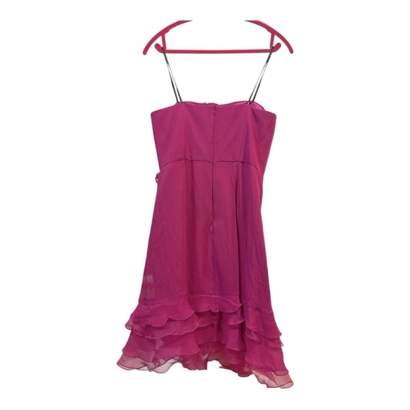 Kurt Thomas Pink Ruffled Strapless Dress size 6 Silk 100% - Picture 7 of 8